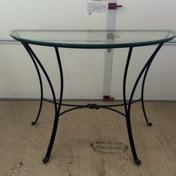 Semi-Circle Console w/Glass Top 