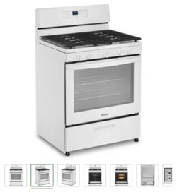 Whirlpool White Freestanding Gas Range