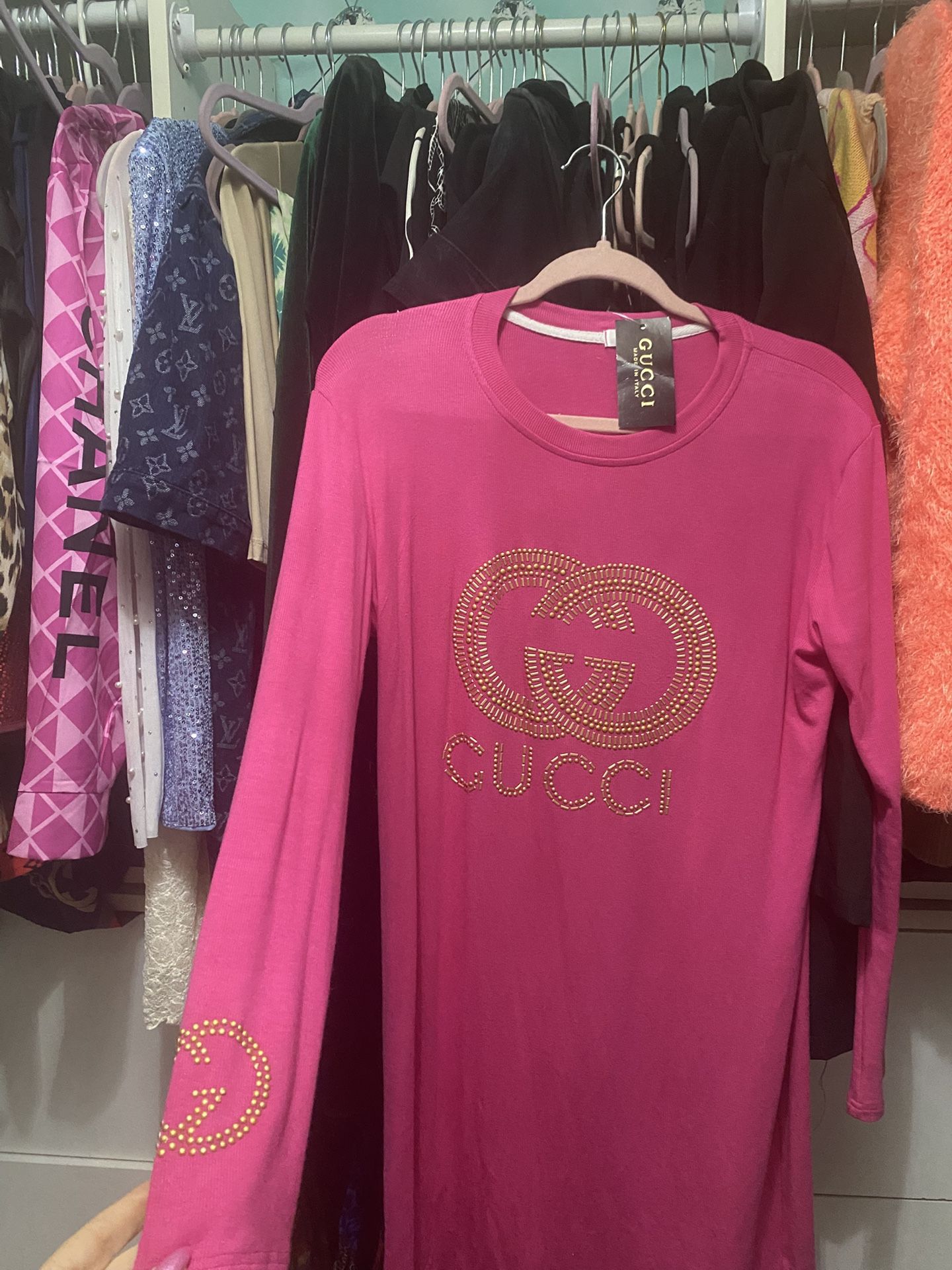 Pink Soft Sweater Mini Dress / Or Sweater