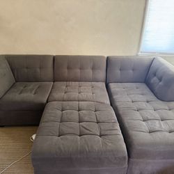 Macy's Harper Fabric 4 Piece Modular Chaise Sectional Sofa