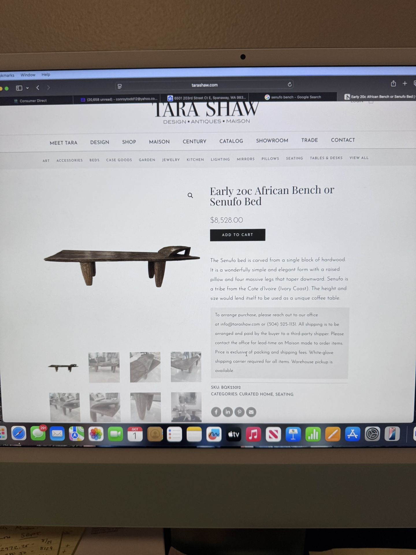 Early 20c African Bench Or Senufo Bed