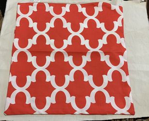 Indoor/Outdoor Coral Patern Square Decorative Pillow COVER, Fits 18”x18” , * New