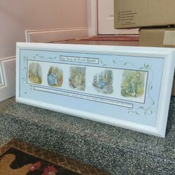 LARGE FRAMED BEATRIX POTTER COLLAGE