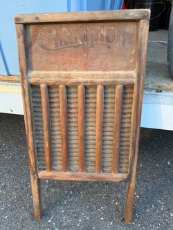 Vintage Champion Silver Washboard