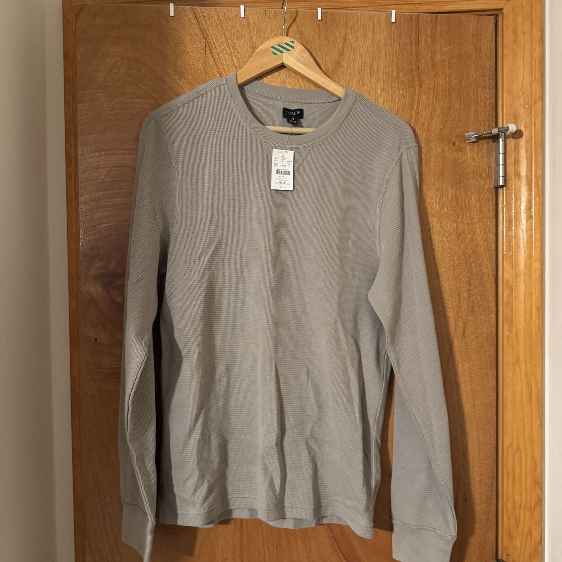 J.Crew Waffle Crewneck Pullover - Dusty Cobblestone
