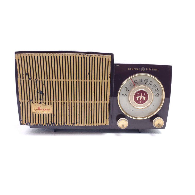 For Repair** Vintage GE General Electric AM Tube Radio Musaphonic Tabletop MCM