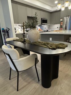 Black Oval Modern Contemporary Dining Table