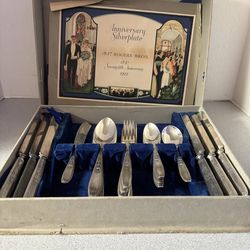 Vintage Silverplate Flatware Set from Roger’s Brothers 75th Anniversary Set Original Box