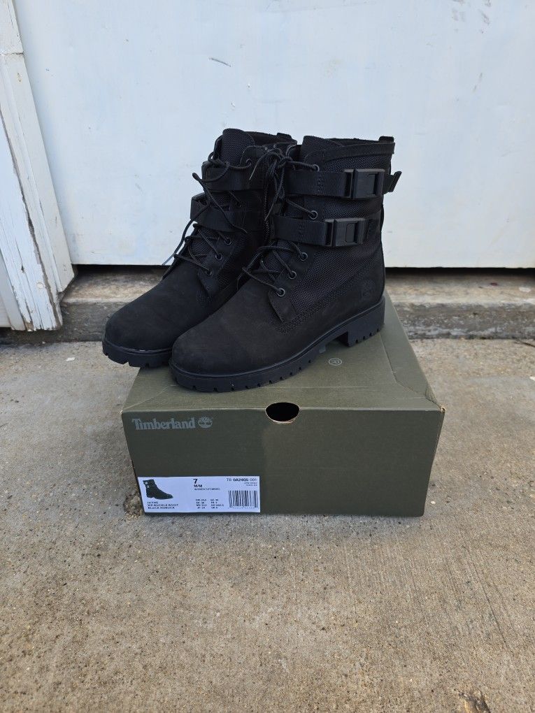 Timberland Jayne Wp Double Buckle Women's Boot Black Nubuck