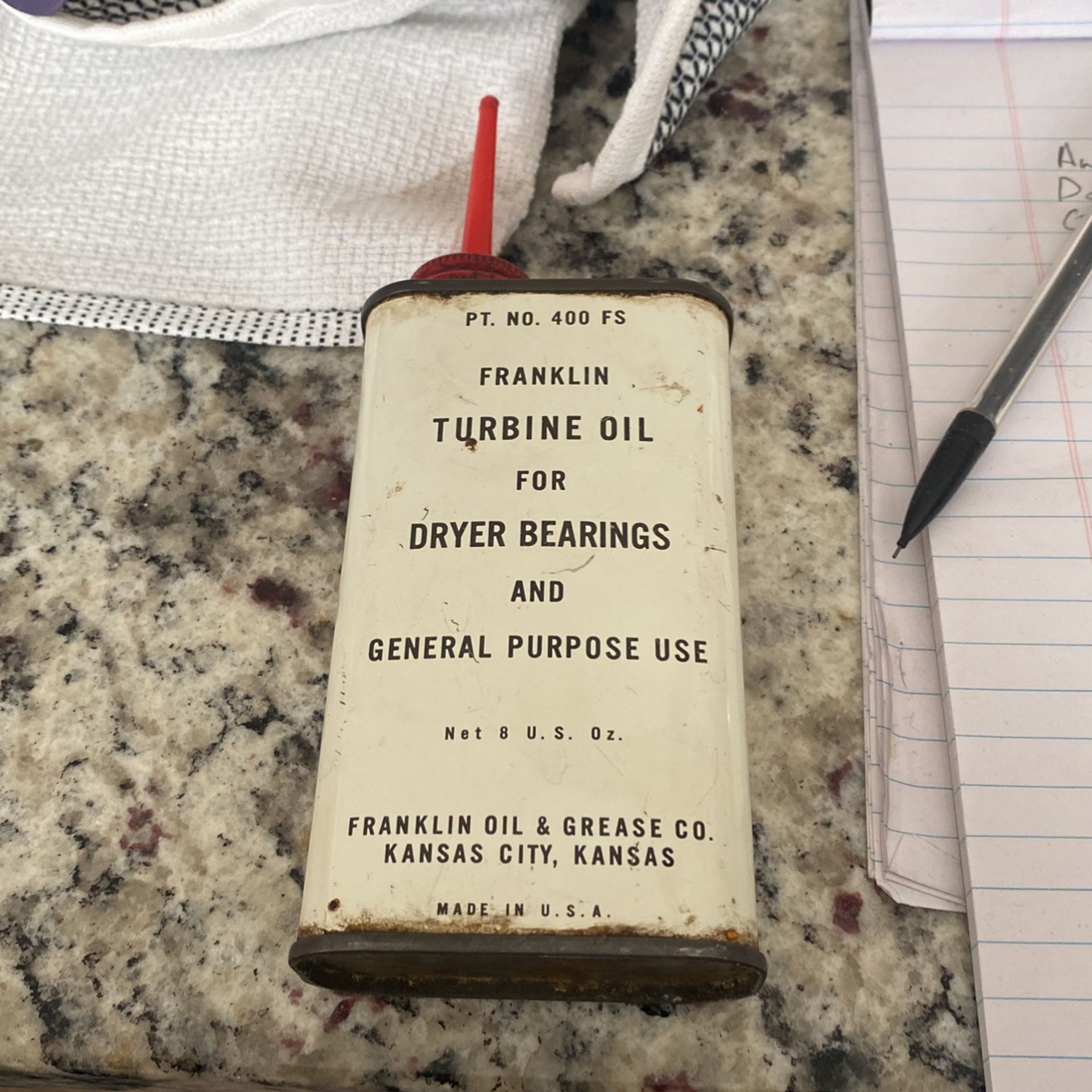 Franklin Turbine Oil tin Collectors