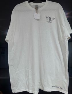Hacienda Cali White Short-Sleeve T-Shirt – with Logo