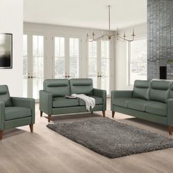 Brand new sofa, loveseat, and a free chair with purchase! Visit betterhomefurnitures.com for more super saving deals.