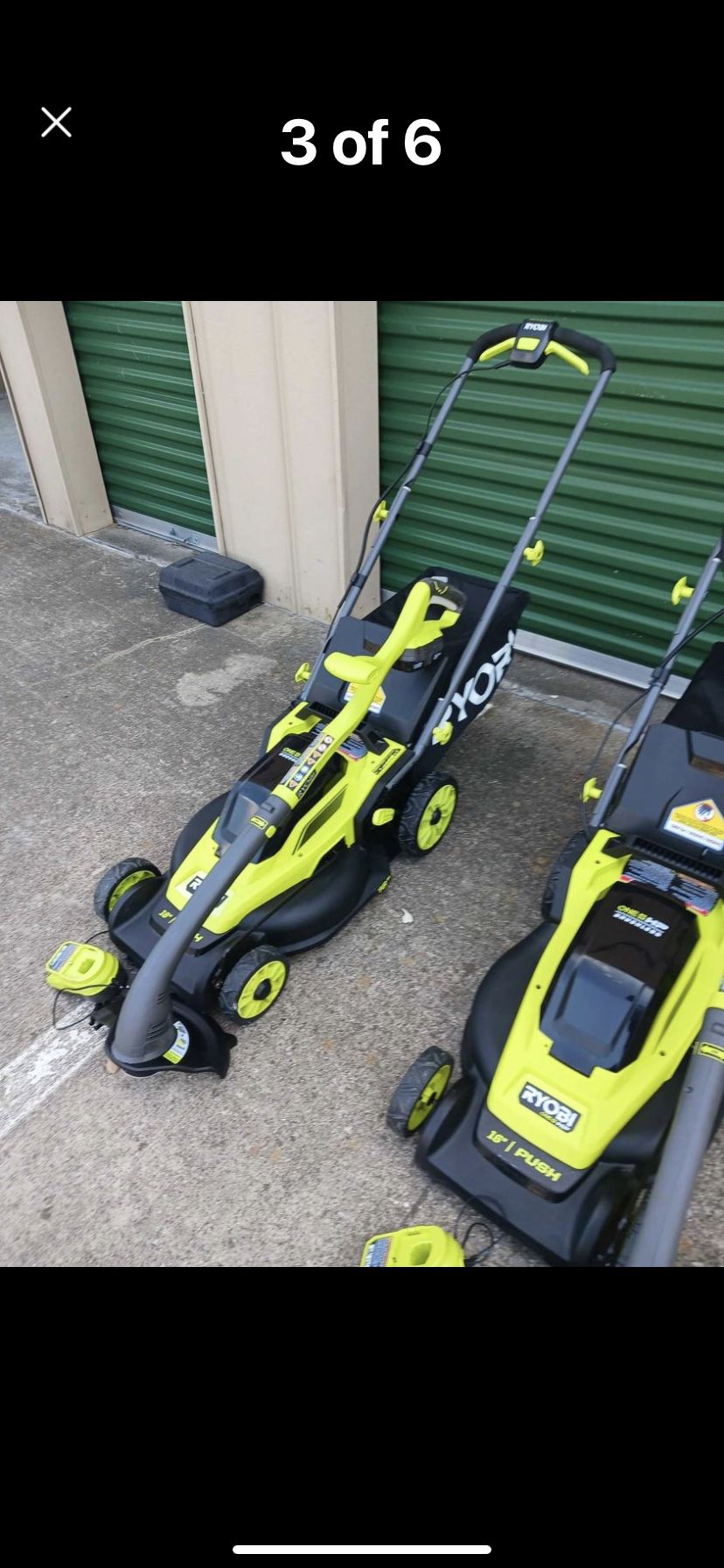 Ryobi Hp 16 Inch Brushless Mower W Weedeater Comes W 4ah Battery And Charger And Grass Bag New 