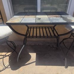 Metal & Tile Bistro/Cocktail Table