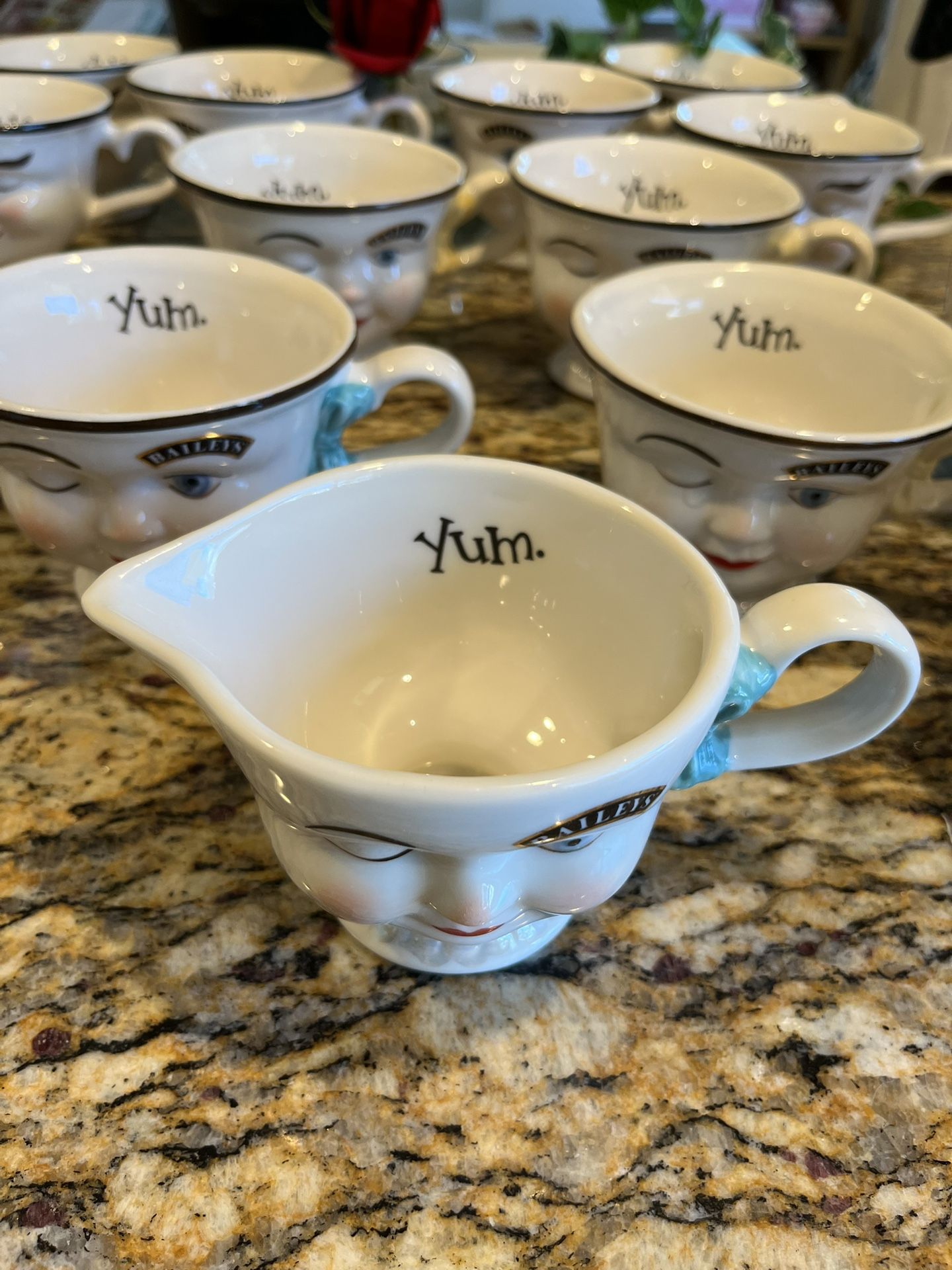 Bailey's Yum Winking Face Coffee Mug Cups