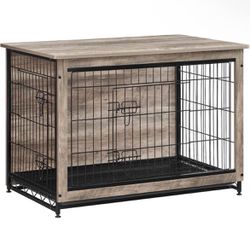 Dog Crate Furniture, Side End Table, Modern Kennel for Dogs Indoor up to 70 lb, Heavy-Duty Dog Cage with Multi-Purpose Removable T