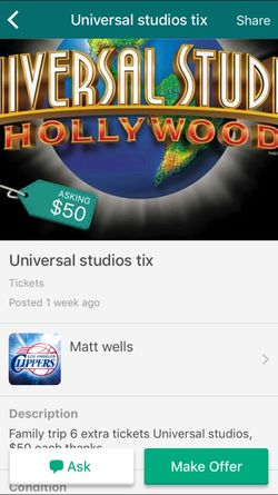 SCAM BEWARE. Fake Universal Studio tickets