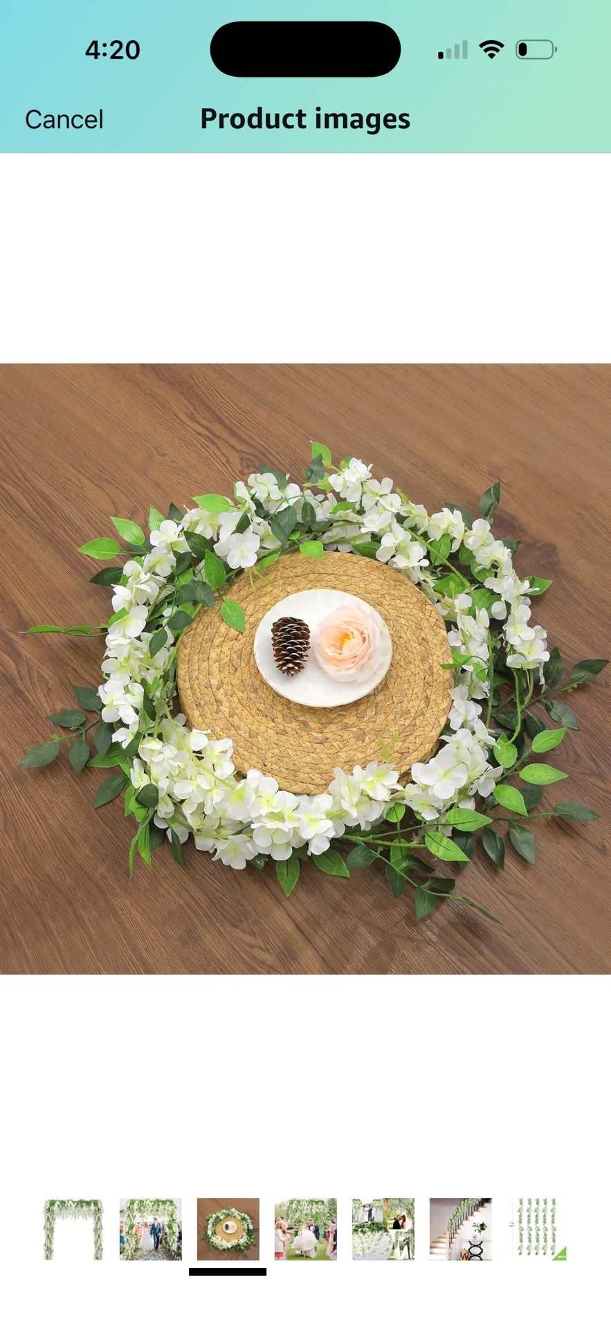 ndosom Wisteria Artificial Flowers Garland, 6