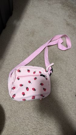 Strawberry corduroy crossbody