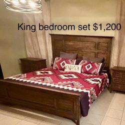 Estate Sale. Entire bedroom set. Magnussen Bay Creek King Panel Bed with Storage
