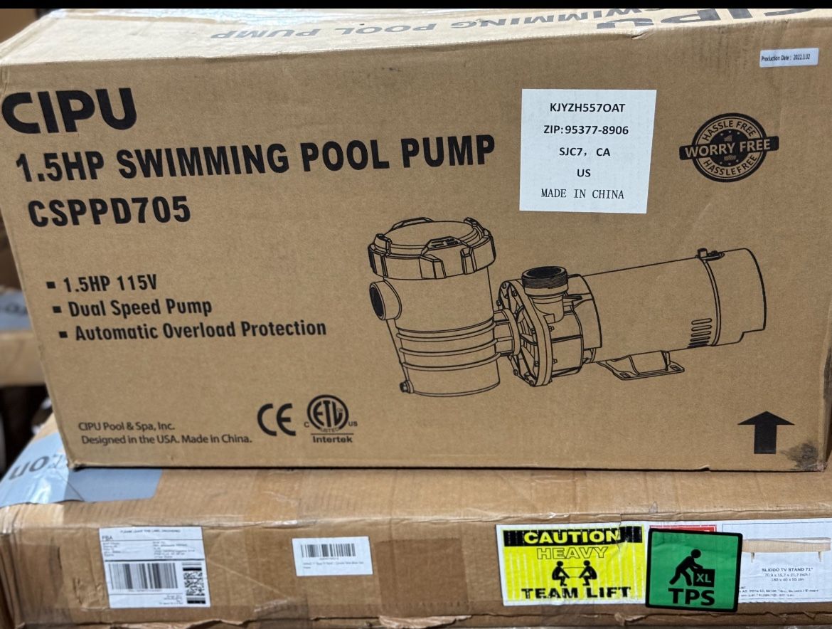 The CIPU 1.5HP Dual Speed Pool Pump