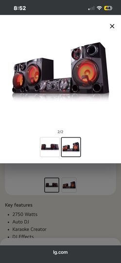 G XBOOM 2750W Hi-Fi Entertainment System with Bluetooth® Connectivity