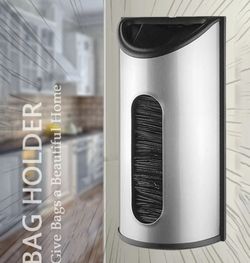 Brand new Stainless Steel Plastic Bag Dispenser, Wall Mount Grocery Bag Holder