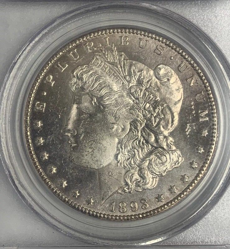 1893-CC Morgan Silver Dollar Carson City Uncirculated $1