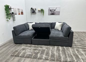 Dark Gray Modular Sectional Couch - Free Delivery
