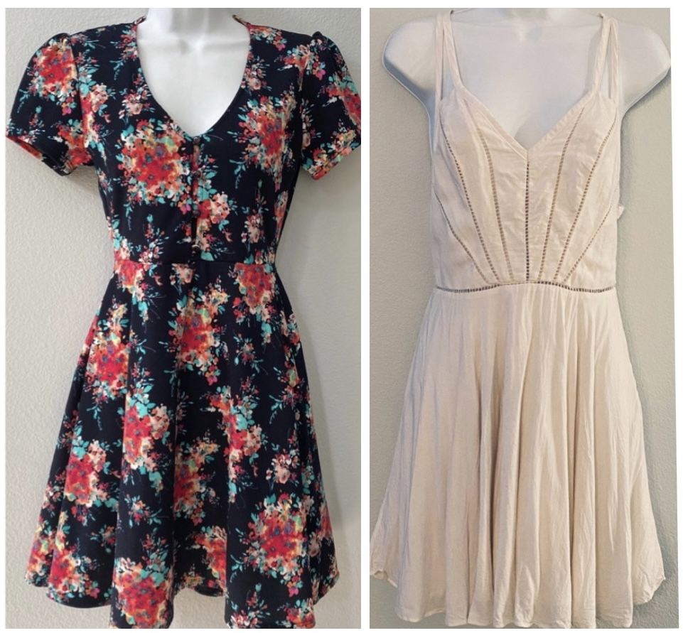Womens summer midi dress lot of 2 - size 6 / small
