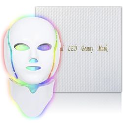 Red Light Therapy for face, 7 Colors LED Face Mask Light Therapy, Led Face Mask Light Therapy At Home, Blue Red Light Therapy Mask for Face