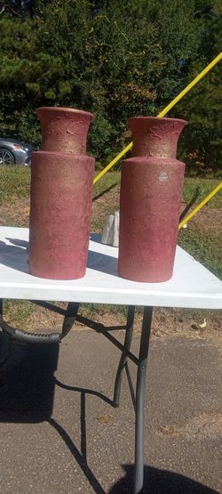 Terracotta floor vase