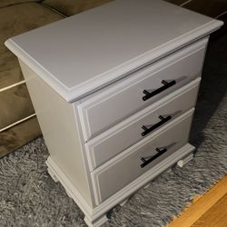 Gray Dresser Black Handles 