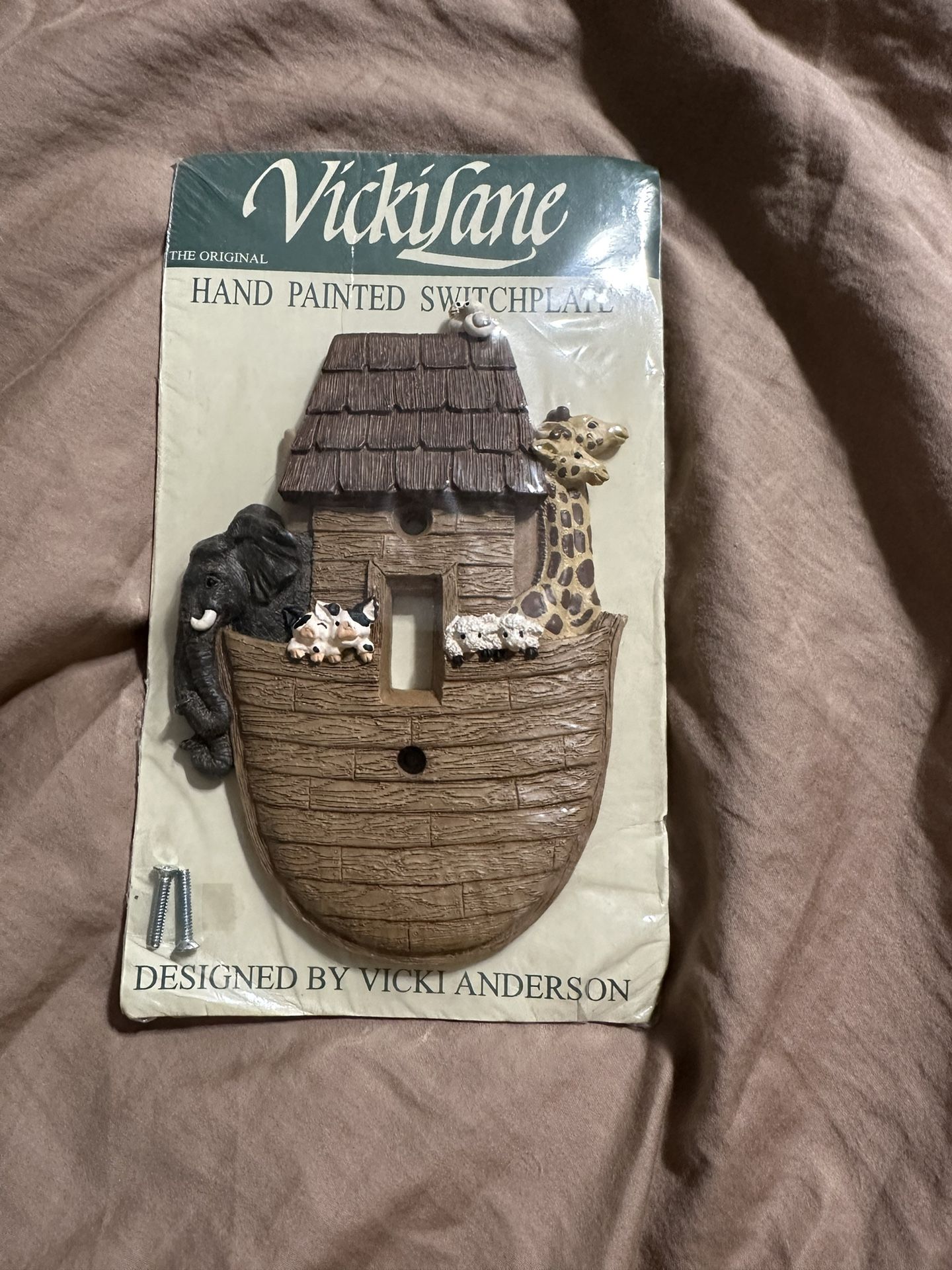 Hand Painted Noah’s Ark Light Switch Cover