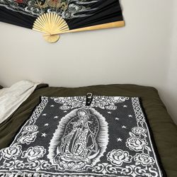 Virgin Guadalupe Poncho Tapestry