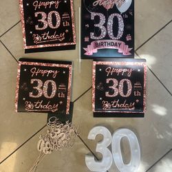 30th Birthday Celebration Decorations