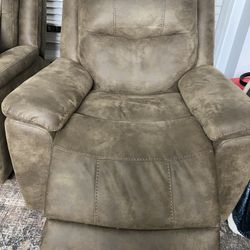 Two Brown Electric Reclining Chair