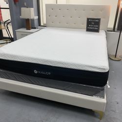 New Queen Bed Frame Dresser Mirror And 1 Nightstand Only No Mattress 