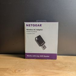 Netgear.  Wireless AC Adapter AC 600 Dual Band 