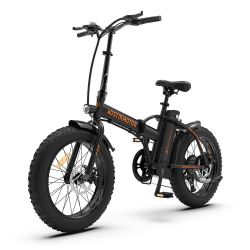 AOSTIRMOTOR Folding Electric Bike Ebike Bicycle 500W Motor 20 Fat Tire With 36V/13Ah Li-Battery Beach Snow Bicycle A20