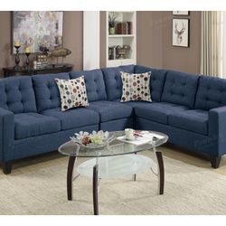 Blue Sectional Sofa 