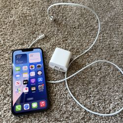 Apple iPhone 14 (128GB) in Midnight color. MPUA3LL/A. 