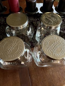 Americana Mason Vintage Style Glass Jars Set Of 4