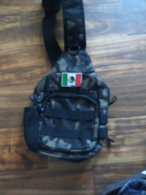 The Color Is Black And Dark Green