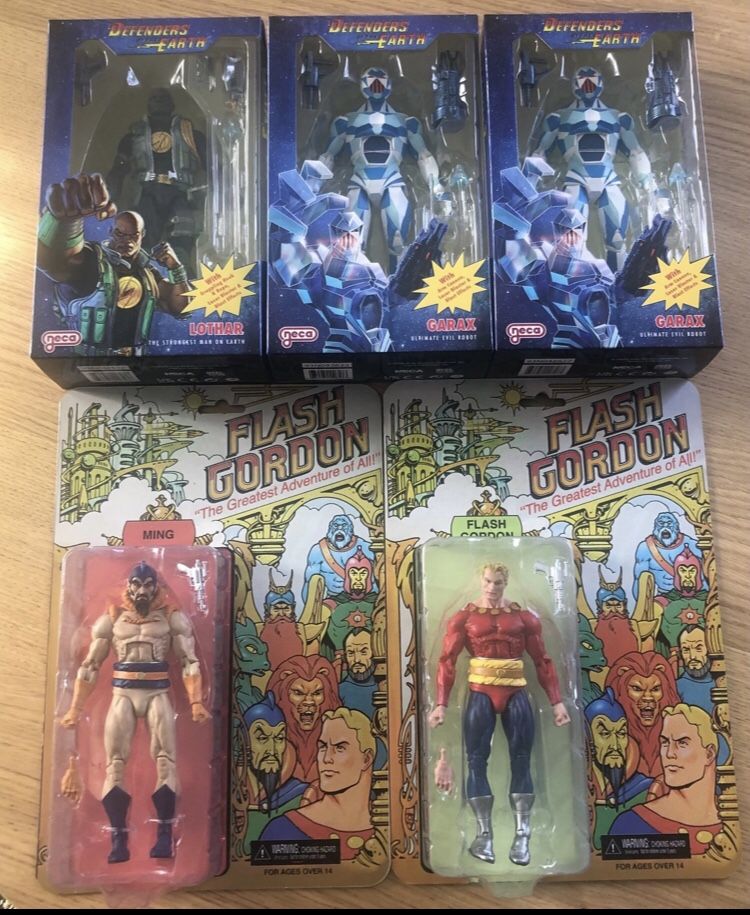 NECA Lot of 5 Defenders of the Earth and Original Super Heros 7-inch Figures