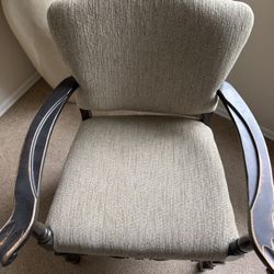 Traditional Vintage Reupholstered Arm Chairs – Pair