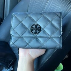 Tory Burch Black Quilted Chain Crossbody Bag