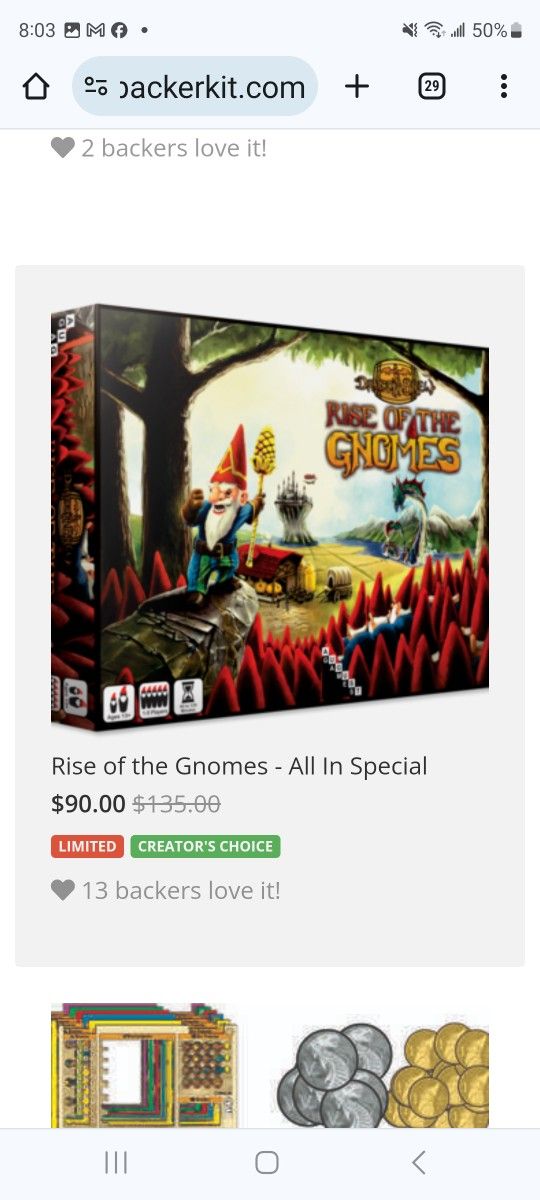 Rise Of The Gnomes BOARD GAME