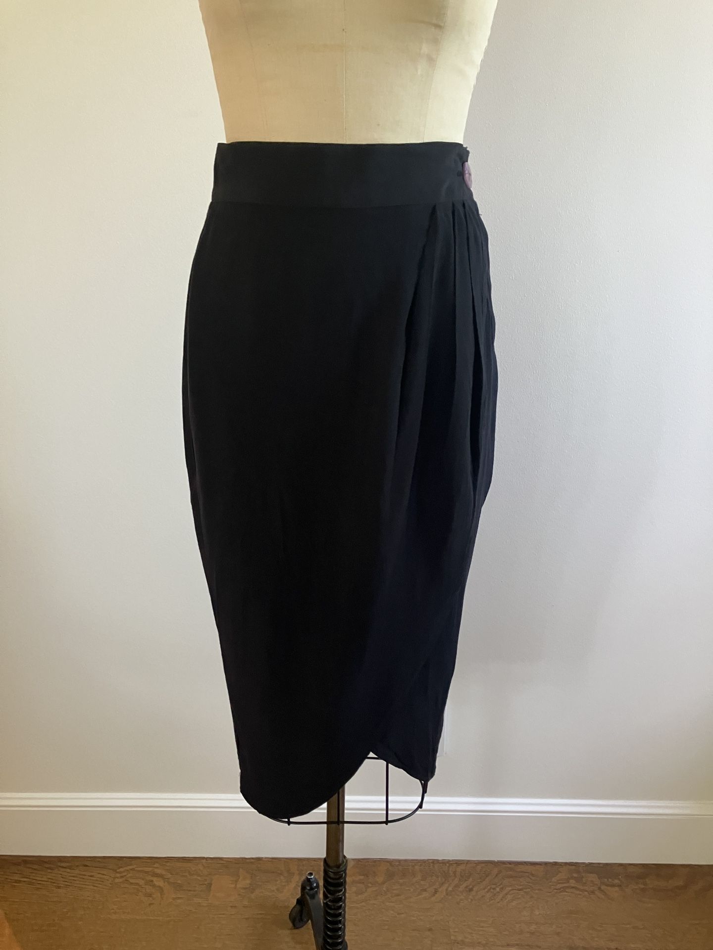 M.D.G. Black Wrap Skirt