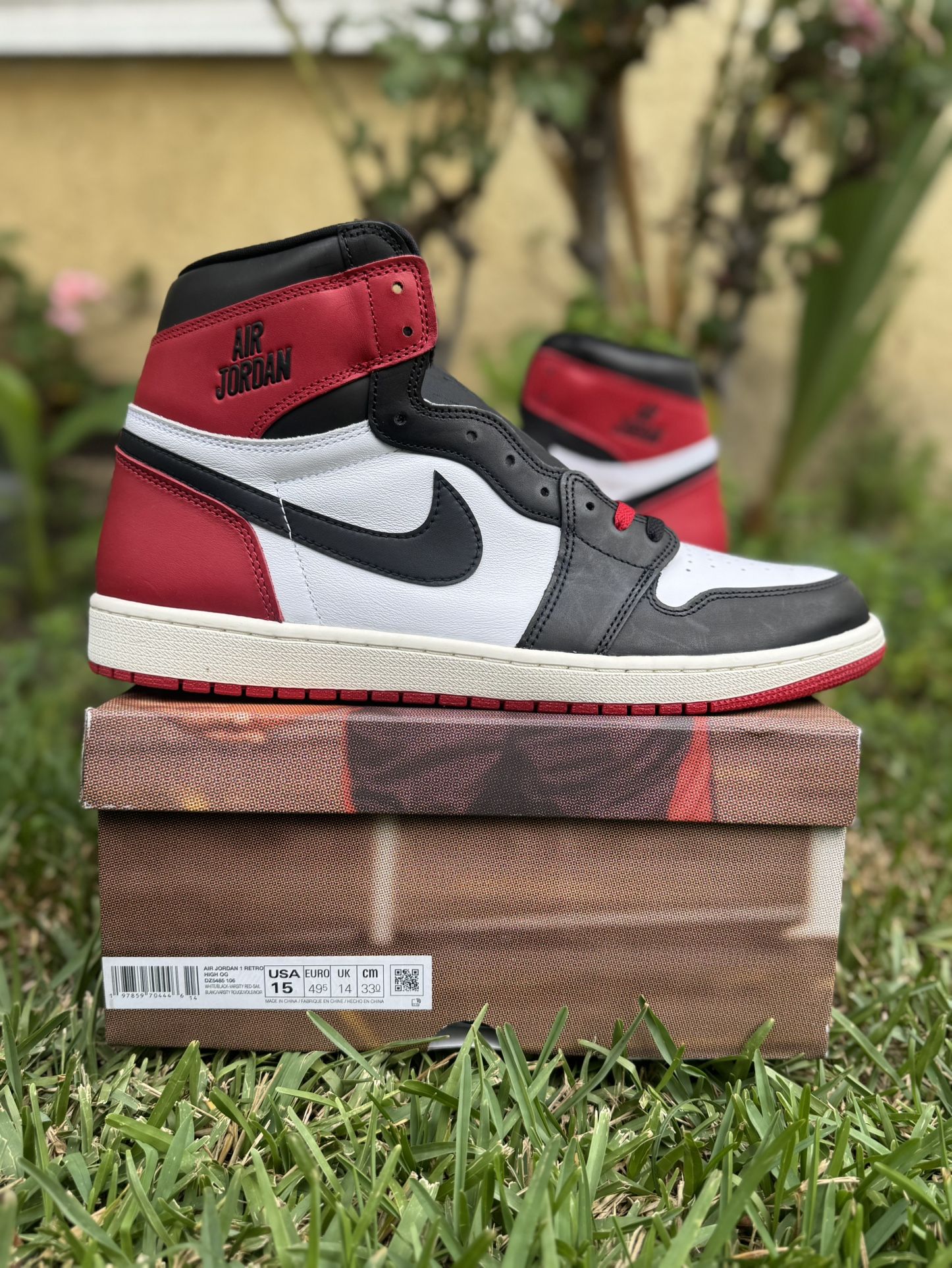 Jordan 1 High Black Toe Reimagined Size 15 New